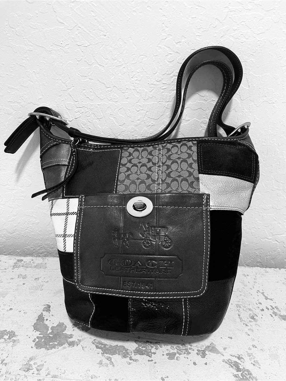SOLD- -Coach Bleeker Patchwork Bag Vintage Y2K Shoulder Purse
